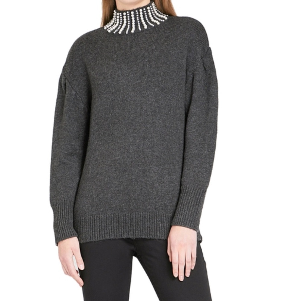 Central Park West pearl mockneck sweater